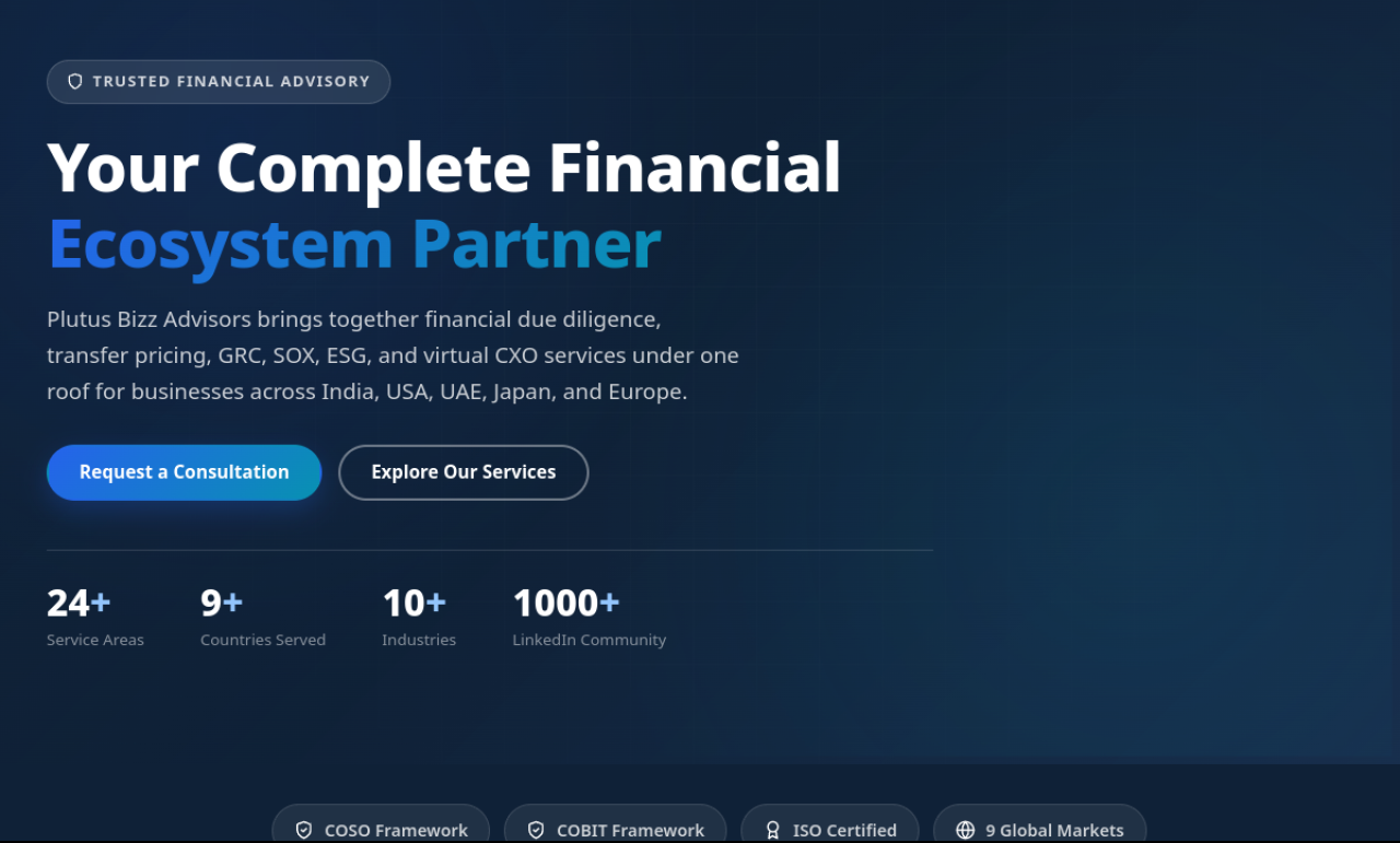 A bright, corporate financial-advisory website built by PracticeReach